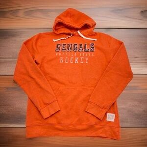 Buffalo State Bengals Hockey Hooded‎ Sweatshirt Men’s M Orange Pullover Hoodie